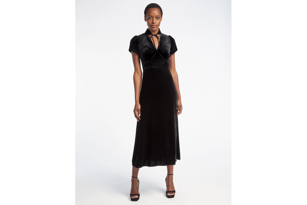 Woman in black dress