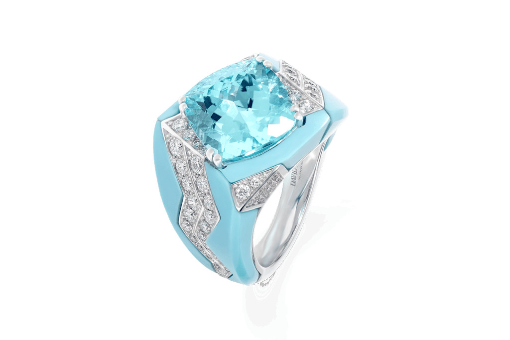 Blue cocktail ring