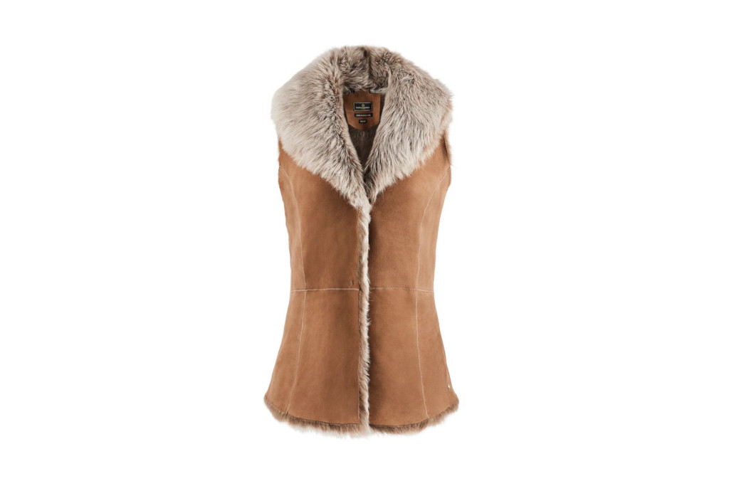 Brown fluffy gilet