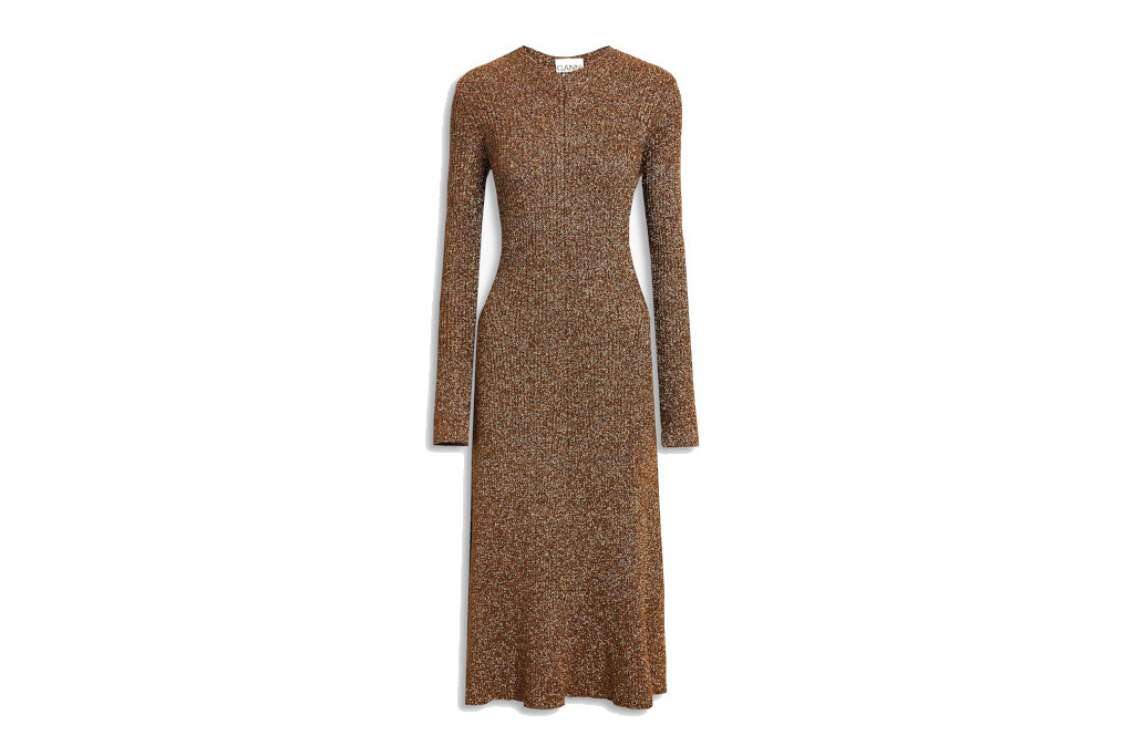 Gold sweater dress