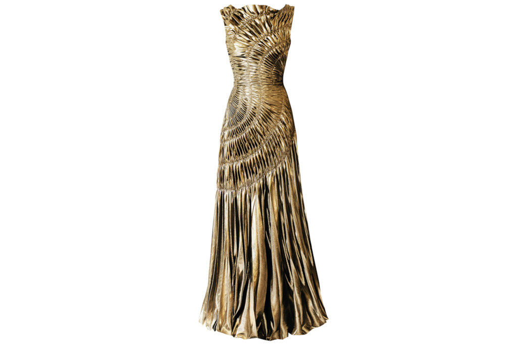 Long gold dress