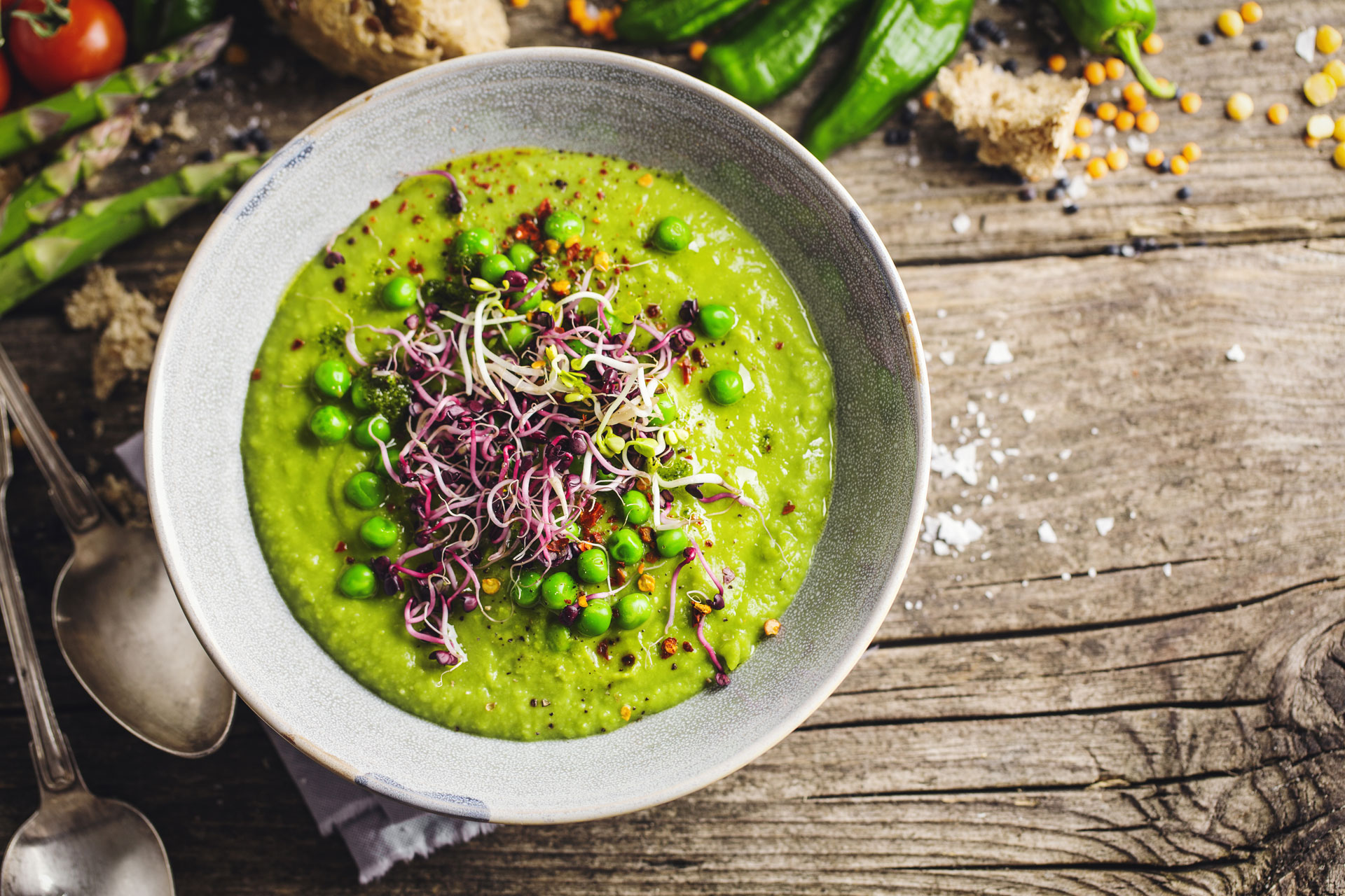 Bowl of pea soup