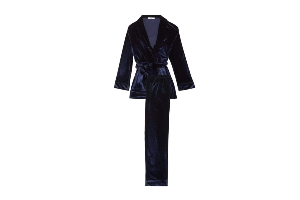 Blue velvet PJ set