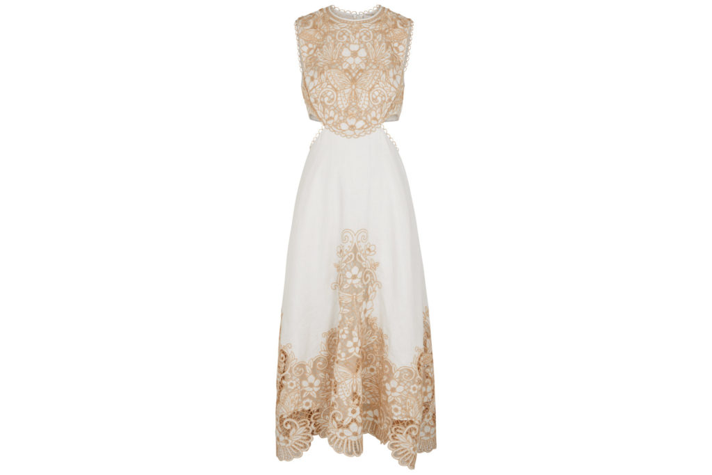 White and gold dress