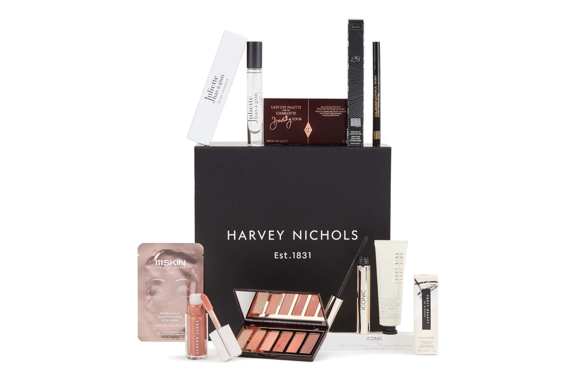 Hamper with makeup products