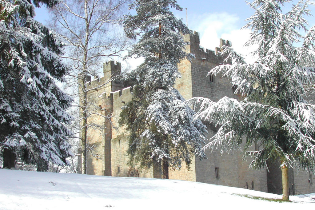 LANGLEY Castle IN SNOW