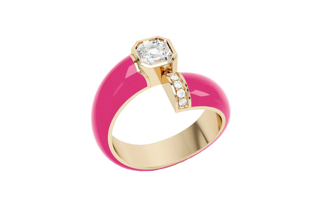 Pink cocktail ring