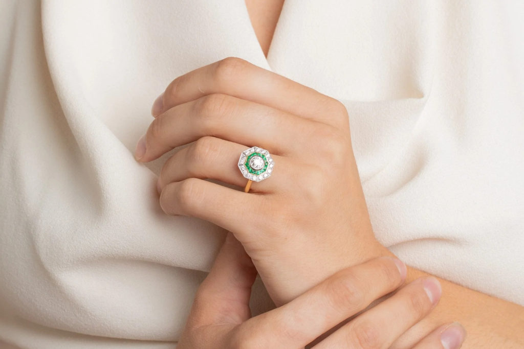 Close up of someone's hands wearing a ring