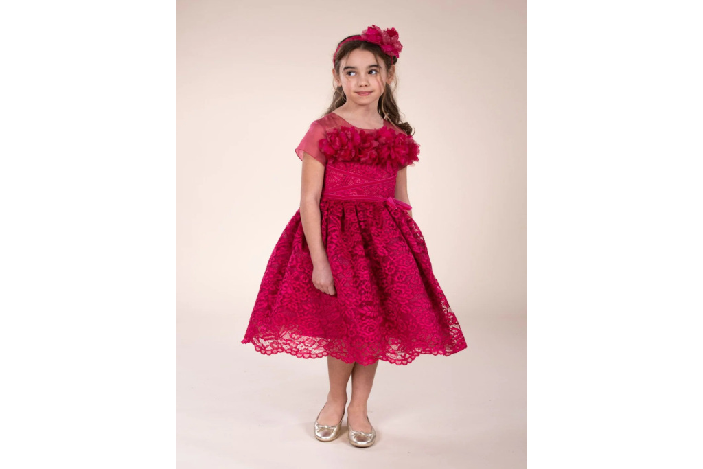 Girl in red dress