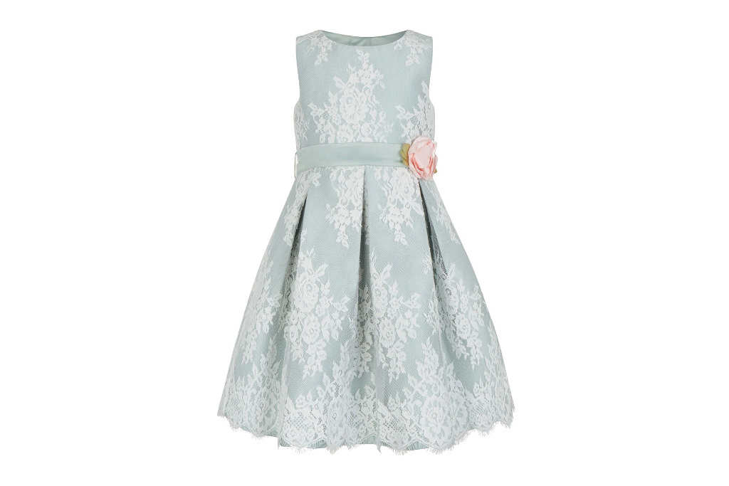 Blue flower girl dress