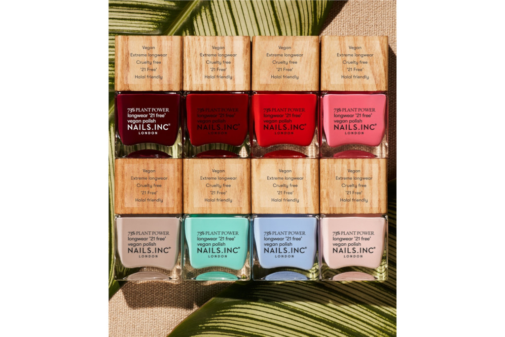 Set of colourful nail polishes