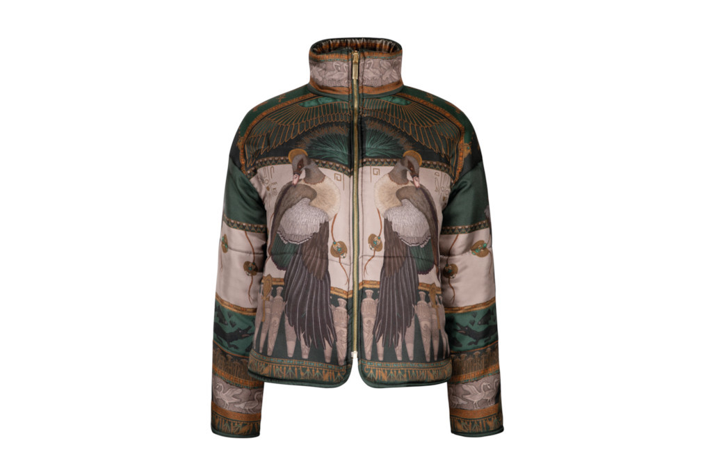 Padded jacket with print