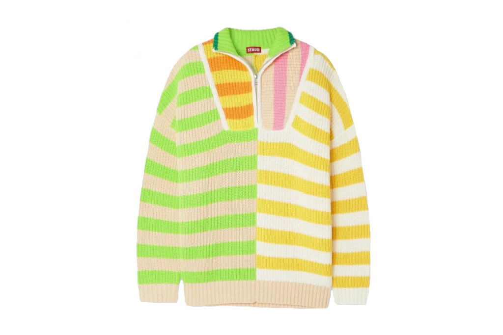 Multi-coloured striped jumper