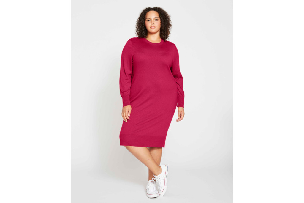 Woman in pink dress