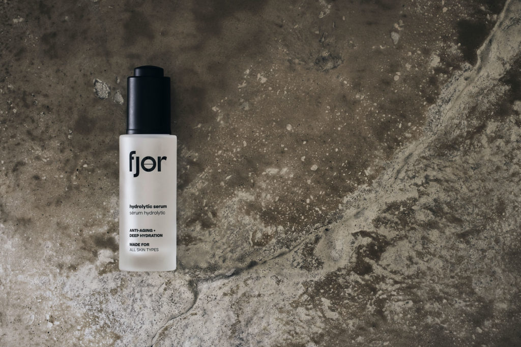 Bottle against stone floor
