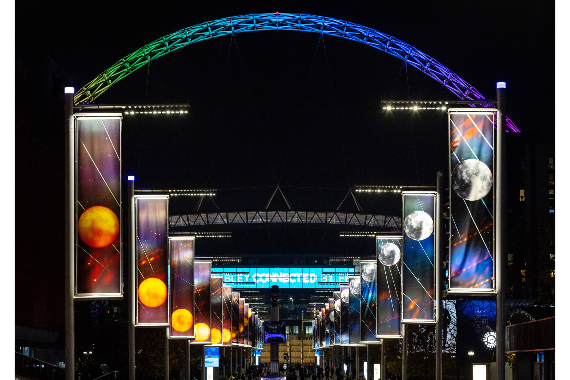 A Guiding Light artwork at Wembley Park's Winter's Wander