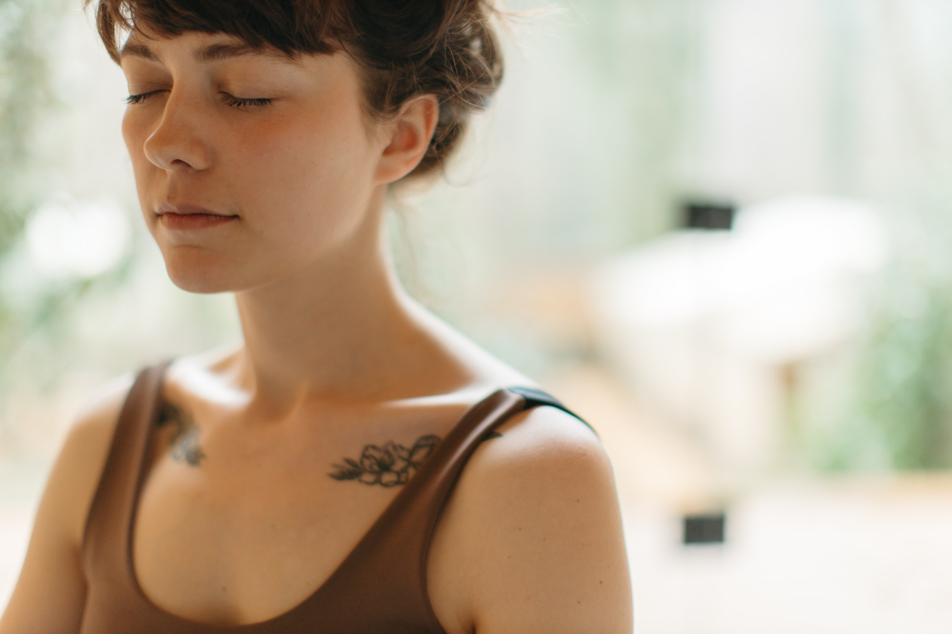 Woman meditating