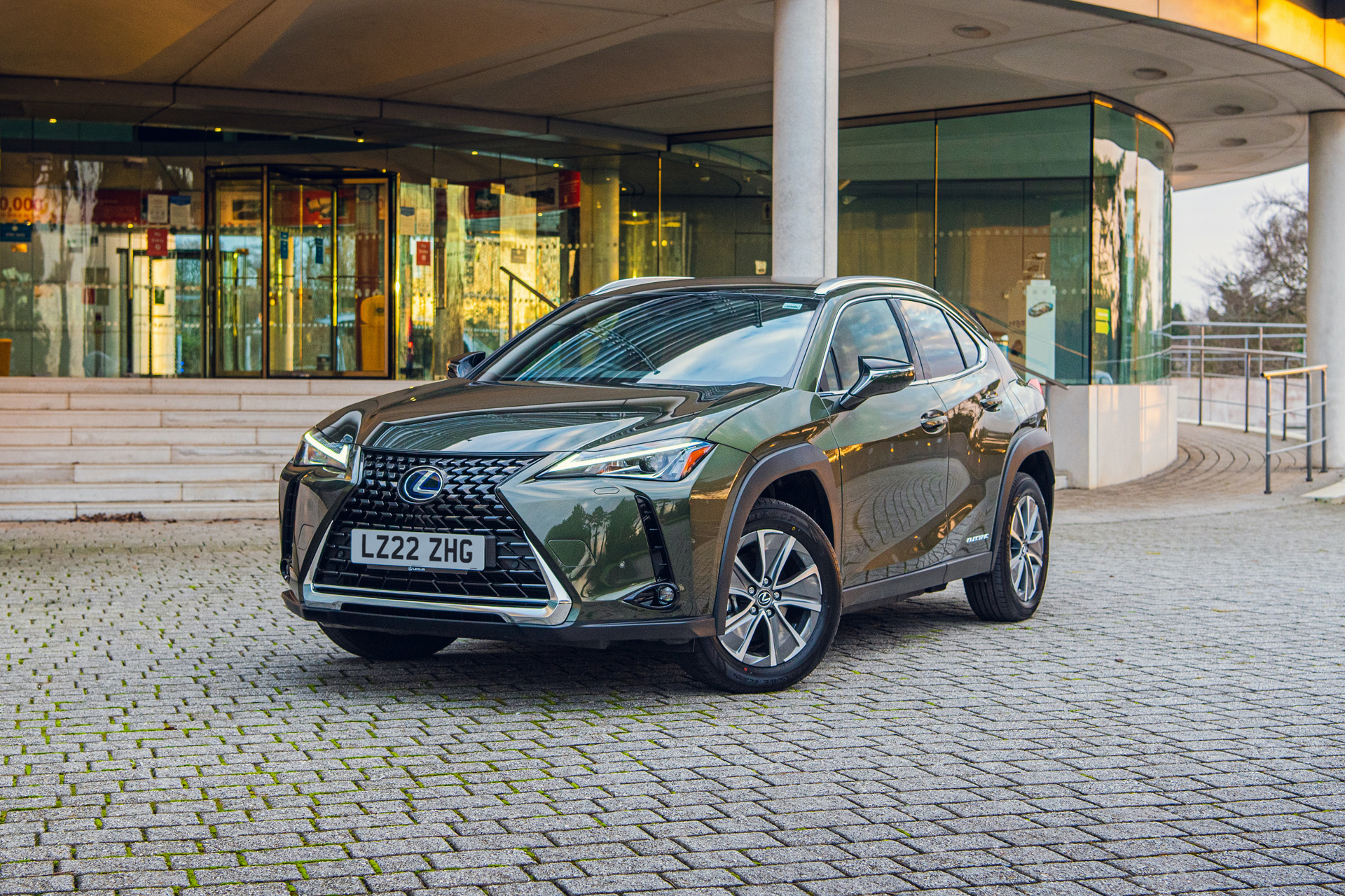 the Lexus UX 300e in town