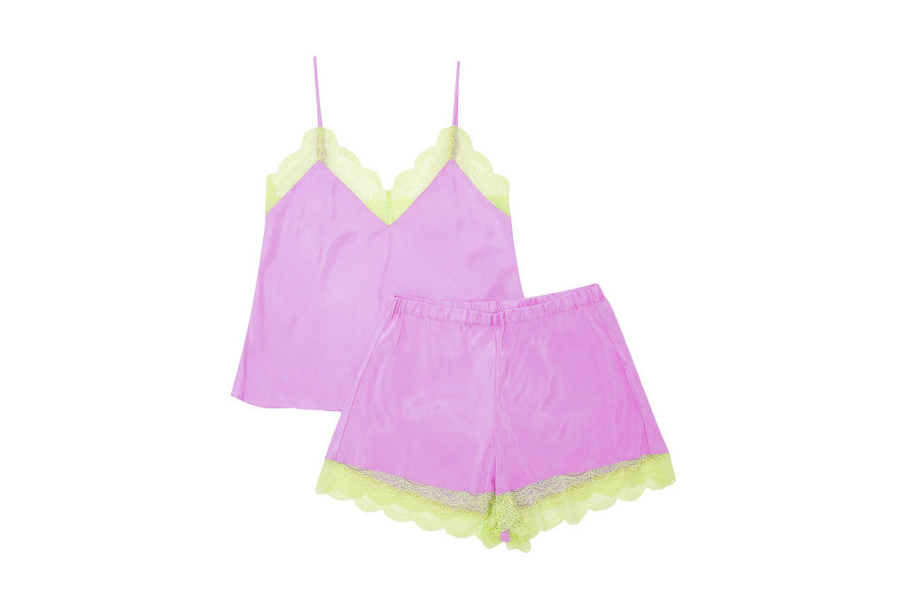 Purple and green pyjama set