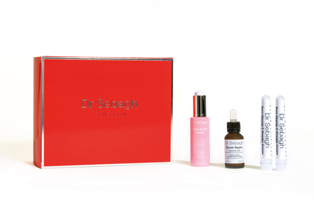 Red box with beauty serums