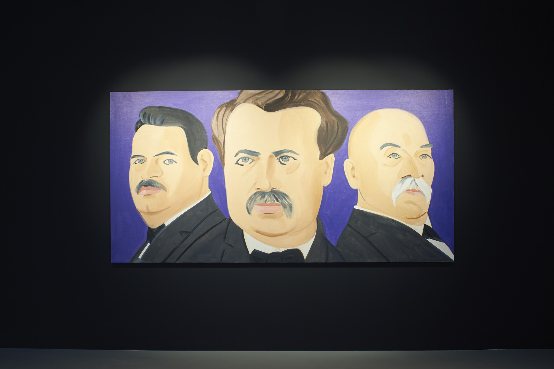 a painting against a black background