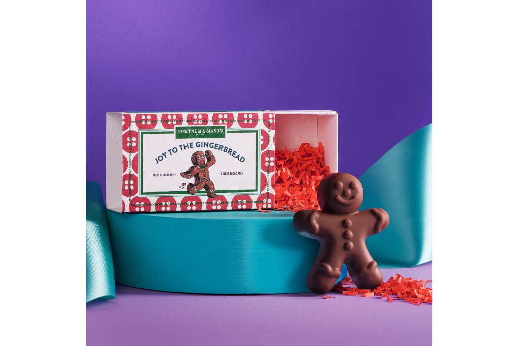 Chocolate gingerbread man with matchbox