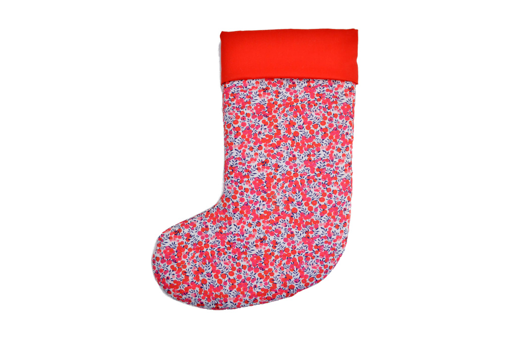 Red floral stocking
