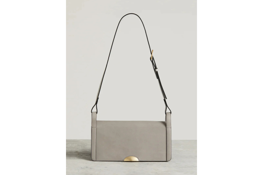 Grey shoulder bag