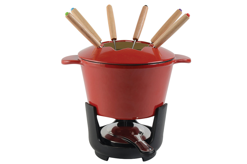 Red fondue set