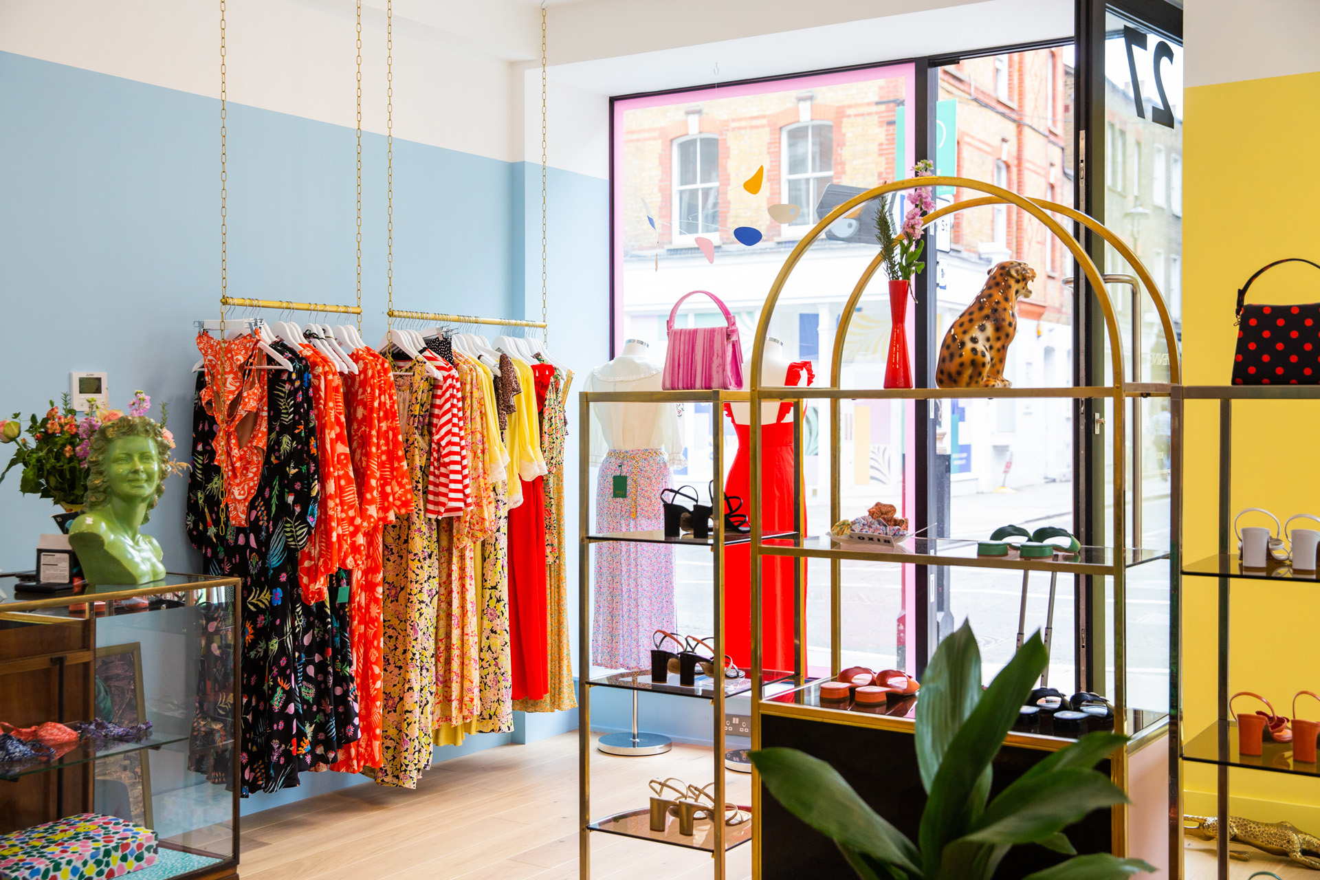 inside RIXO's store in marylebone village