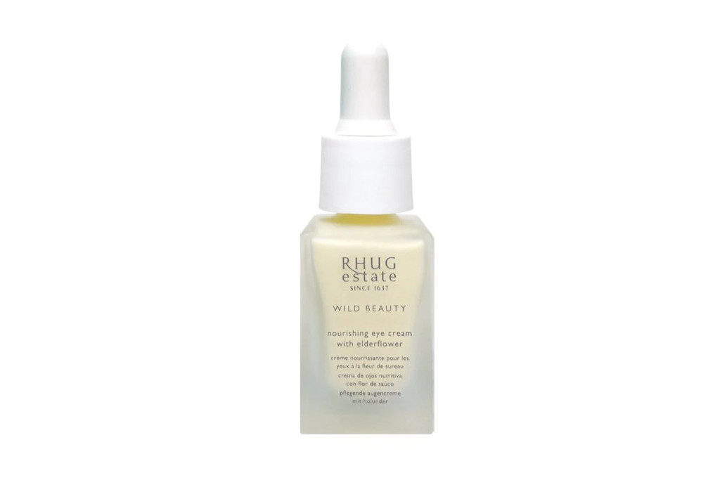 Clear frosted bottle with white cap