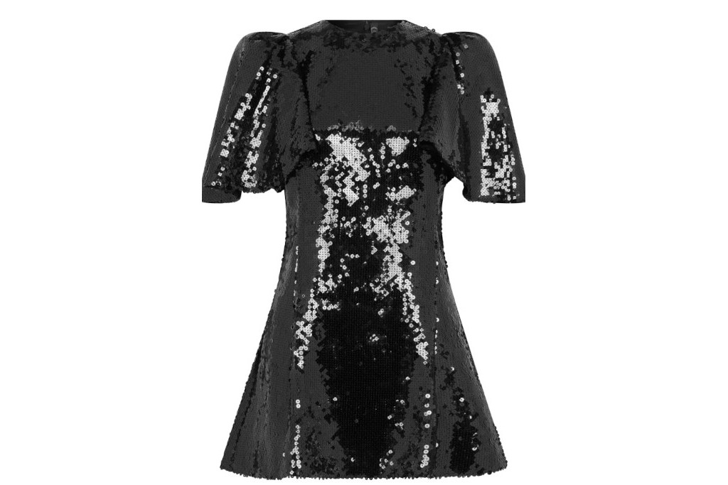 Black sequin mini dress