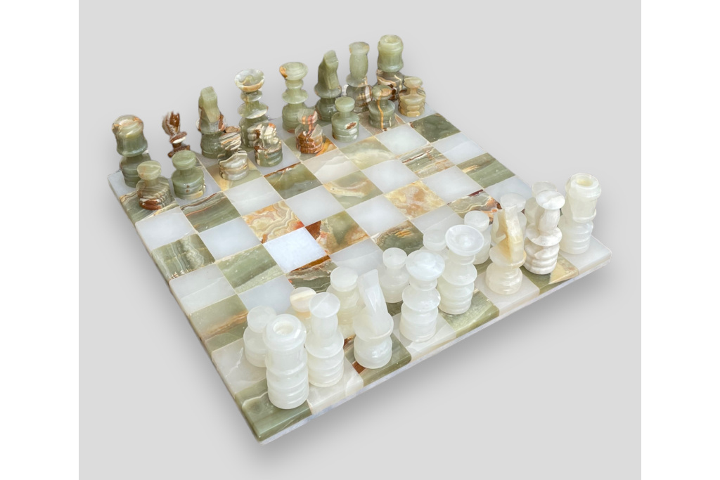 Vintage marble chess set