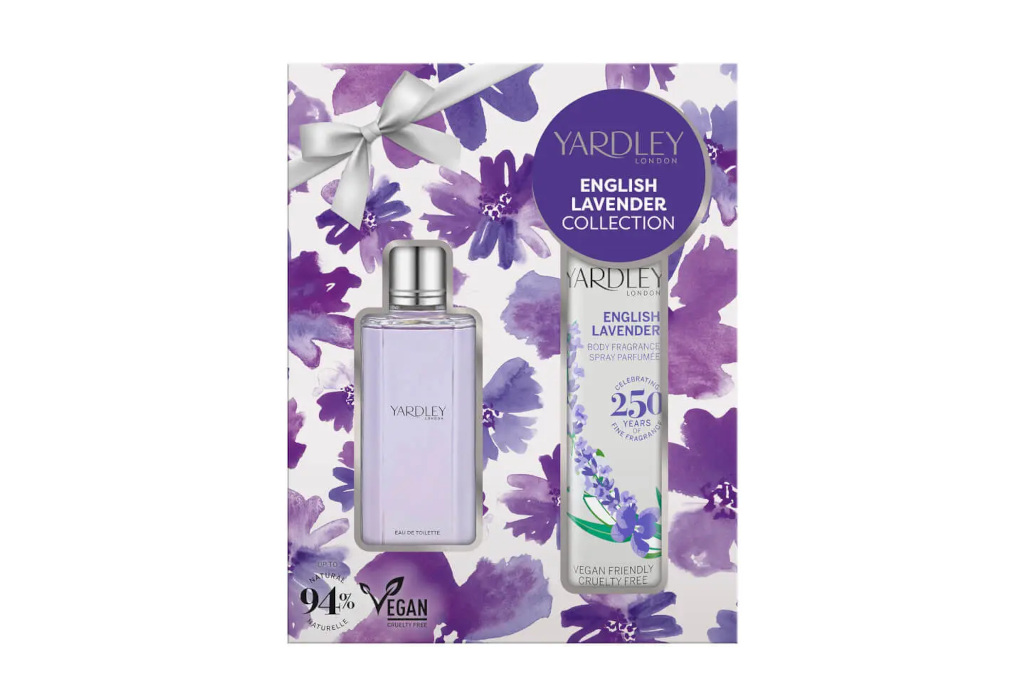 Purple box with bottles
