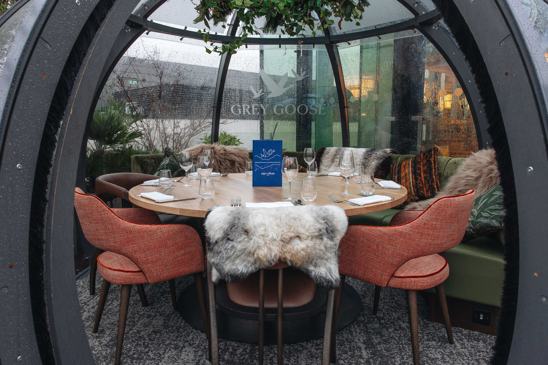 An igloo for dining at Aviary London