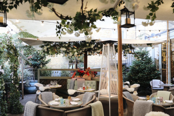 Winter terrace at Stanley's restaurant in Chelsea