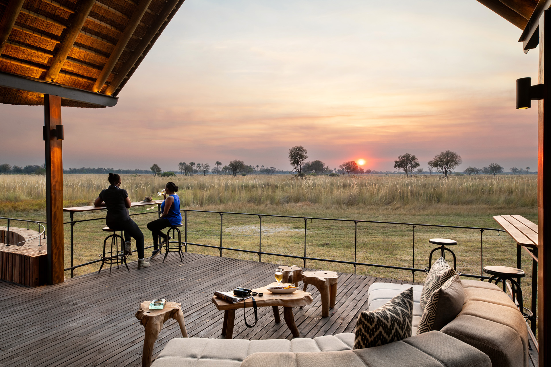 Wilderness Chitabe overlooking the plains at dusk