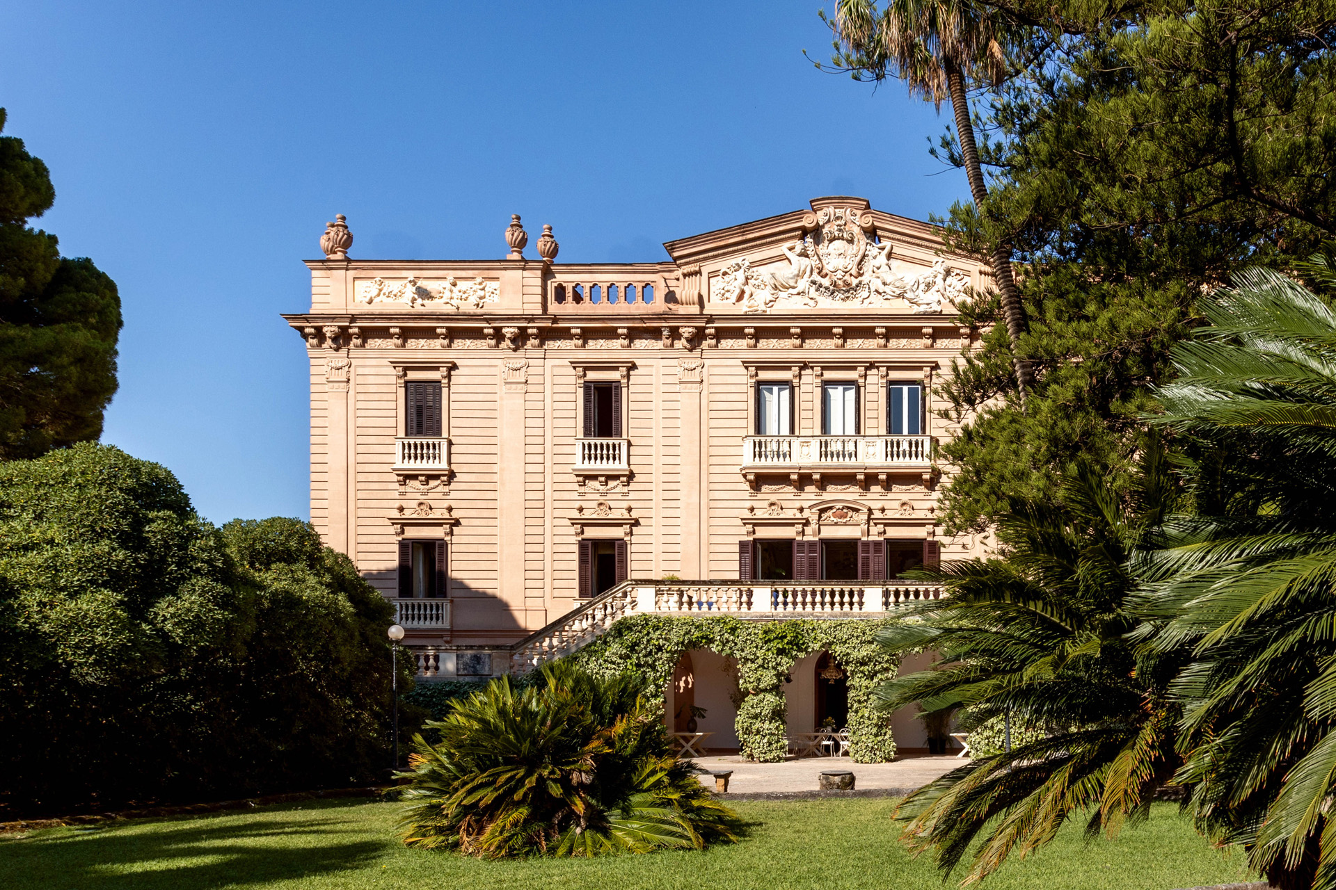 The exterior of Villa Tasca