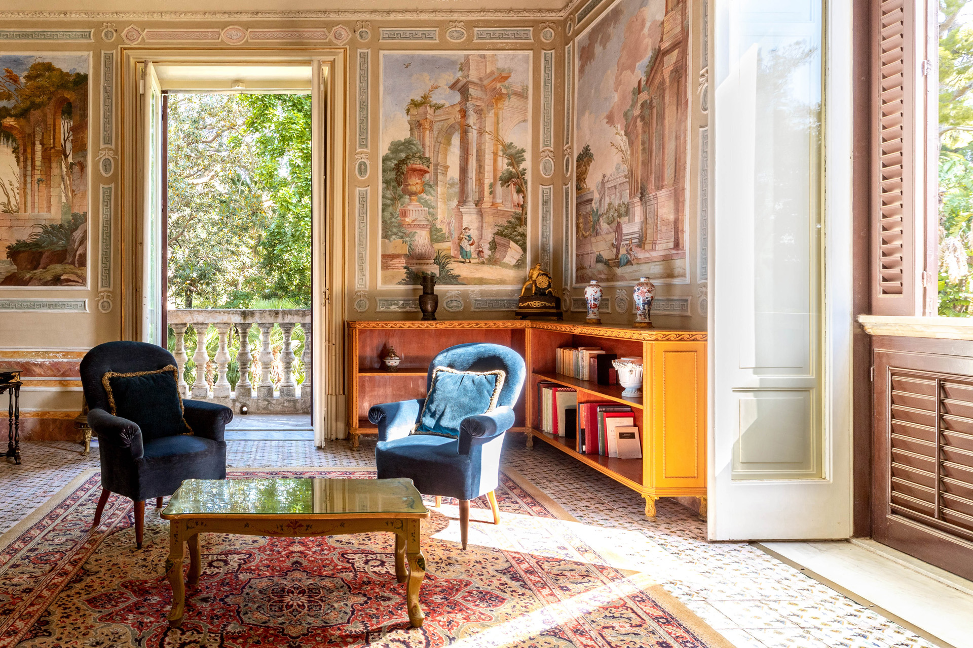 A sitting room in Villa Tasca