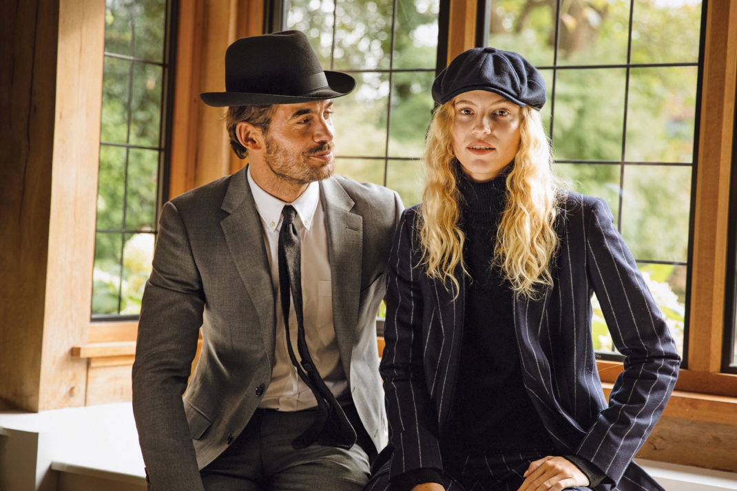two models wearing christys' hats