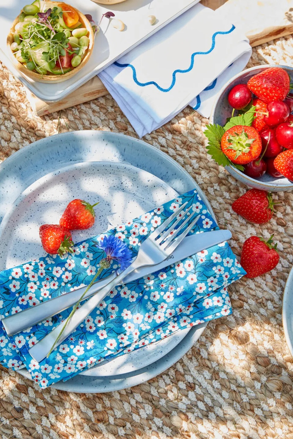 Denby plates and bowls with strawberries
