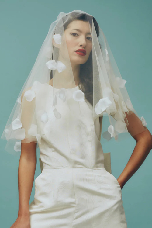Woman in wedding outfit