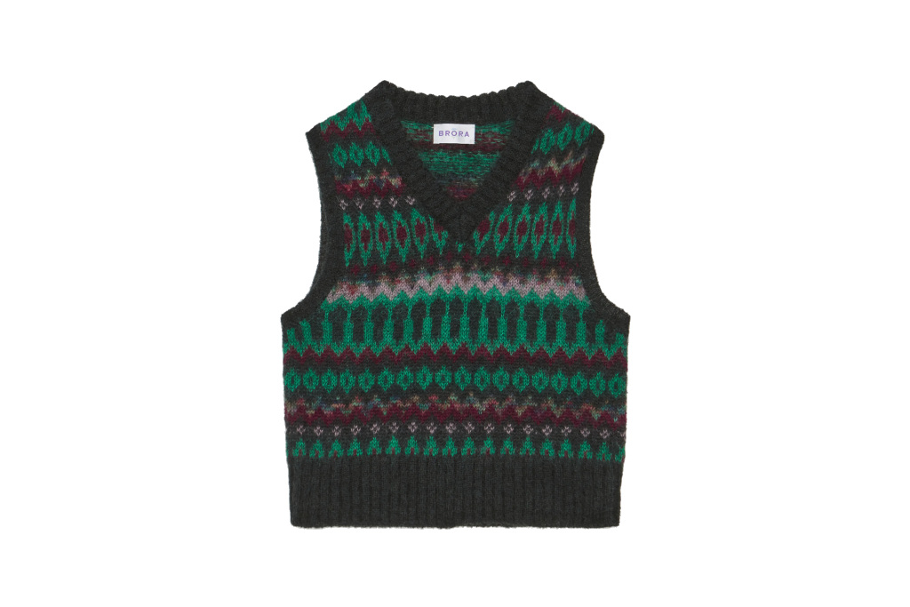Green sweater vest