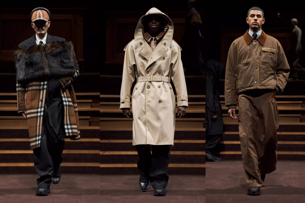 Men walking runway