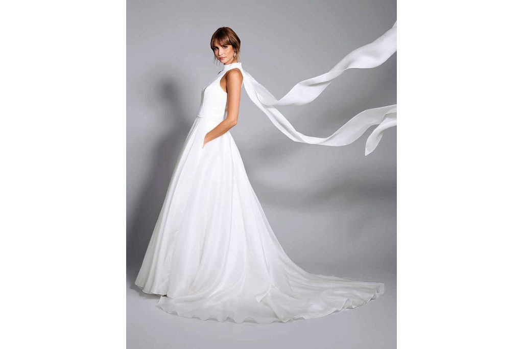 Woman in white wedding dress