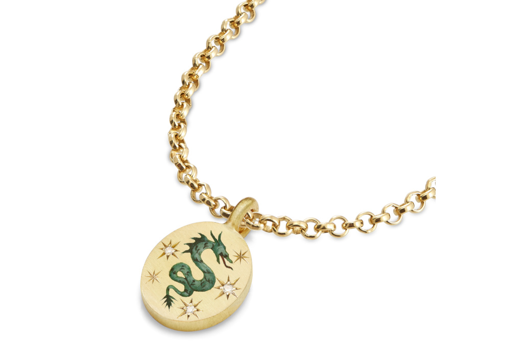 Gold dragon pendant | lunar new year gifts