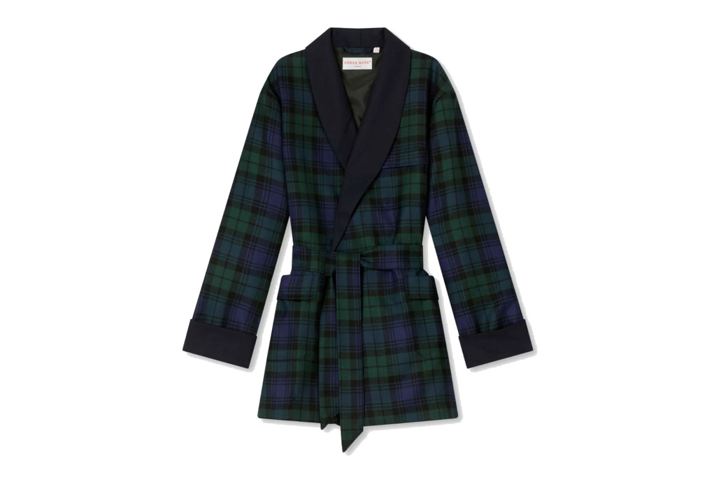 Check dressing gown