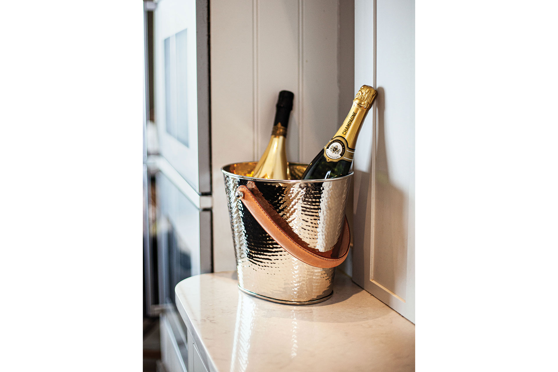Champagne bottles in a bucket
