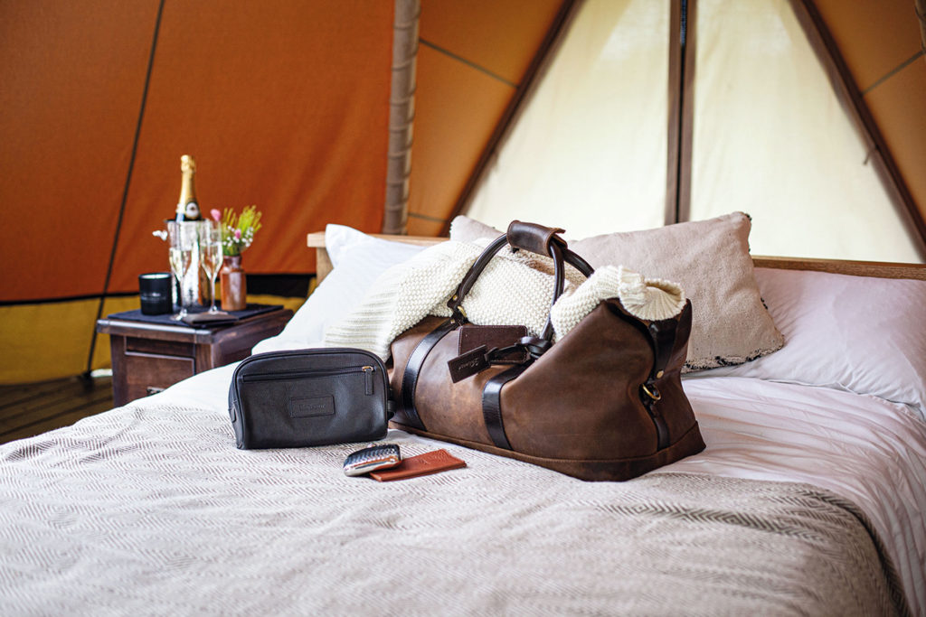 Holdall on a bed