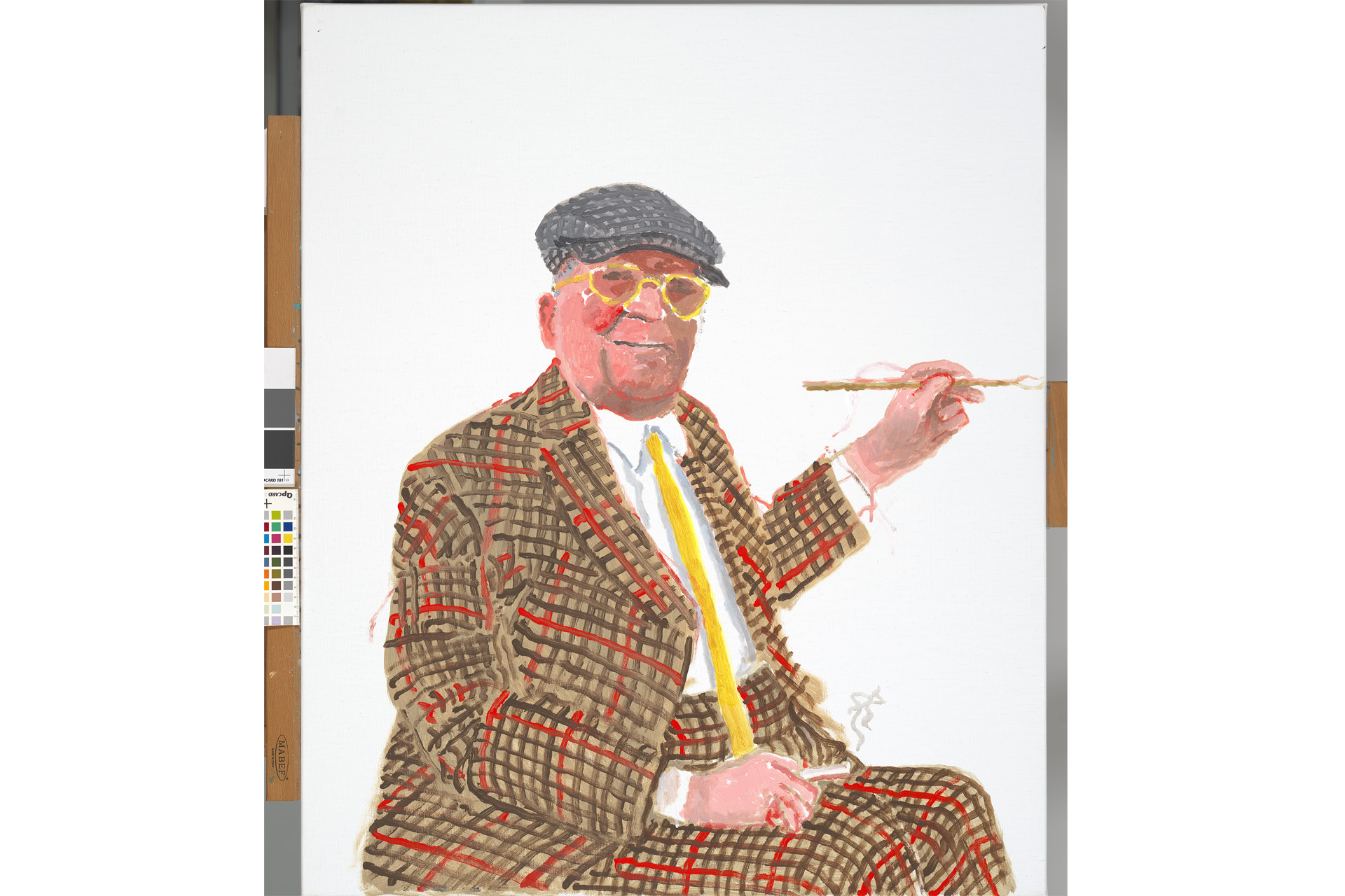 A self portrait by David Hockney